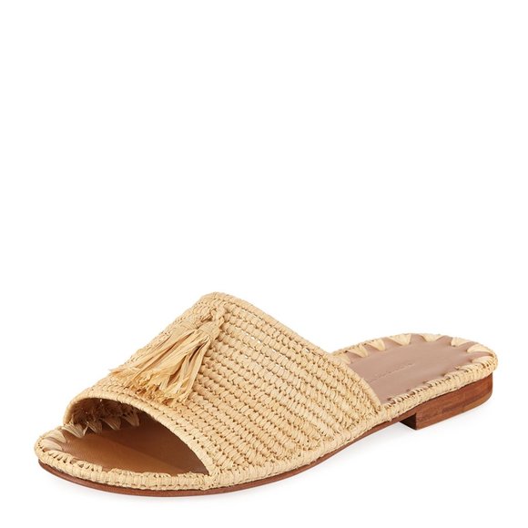 CARRIE FORBES Adam Woven Raffia Slide Sandal Size 7/37 - Picture 13 of 13